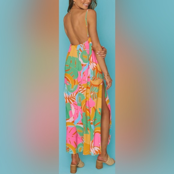 Show Me Your MuMu Julia Maxi Dress. Color:  Tropical Fruit. - Picture 2 of 5